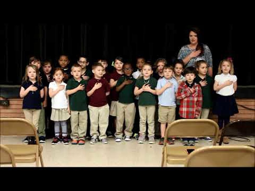 Video of Mrs. Richie’s Kindergarten at Timmons Leading the Pledge