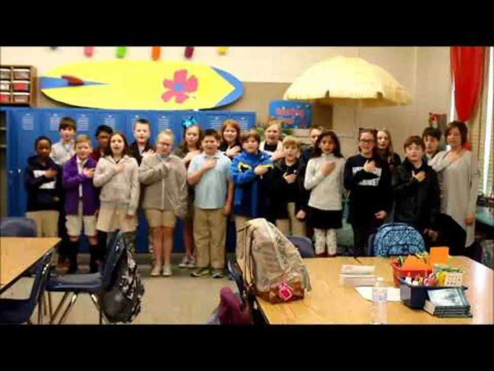 Video of Mrs. Rice’s 5th Grade at Herndon Leading Pledge