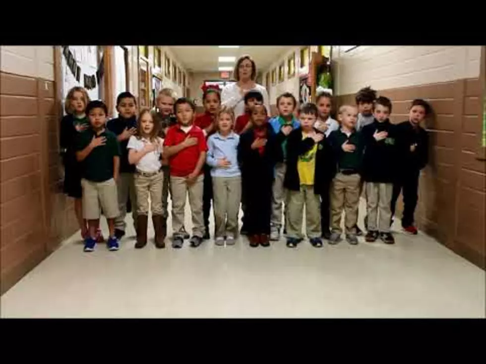 Check Out Ms. Covell’s 1st Grade at Elm Grove Leading the Pledge