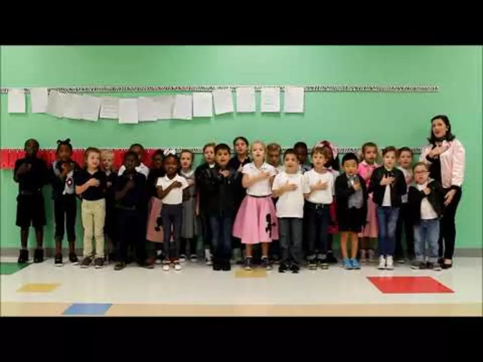 See Mrs. Richardson’s 1st Grade at WT Lewis Lead us in the Pledge