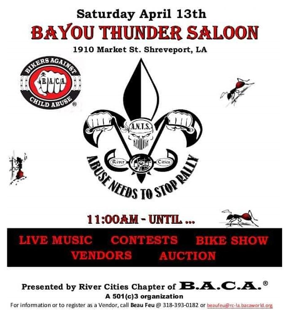 Bikers Against Child Abuse Rally Scheduled in April