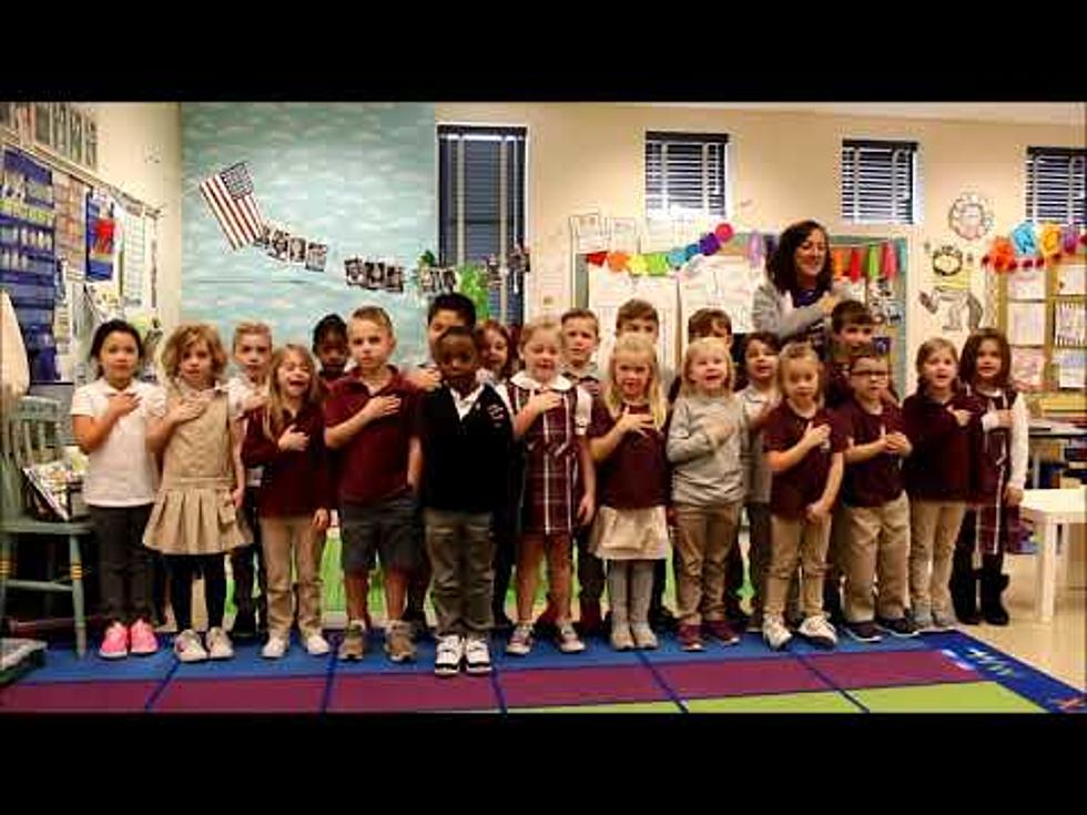 Watch Mrs. Williams’ Kindergarten at Kingston Reciting Pledge