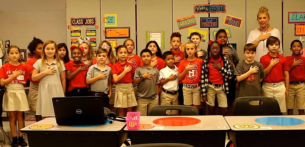 Mrs. Teague’s 3rd Grade at Haughton Leads us in Pledge of Allegiance
