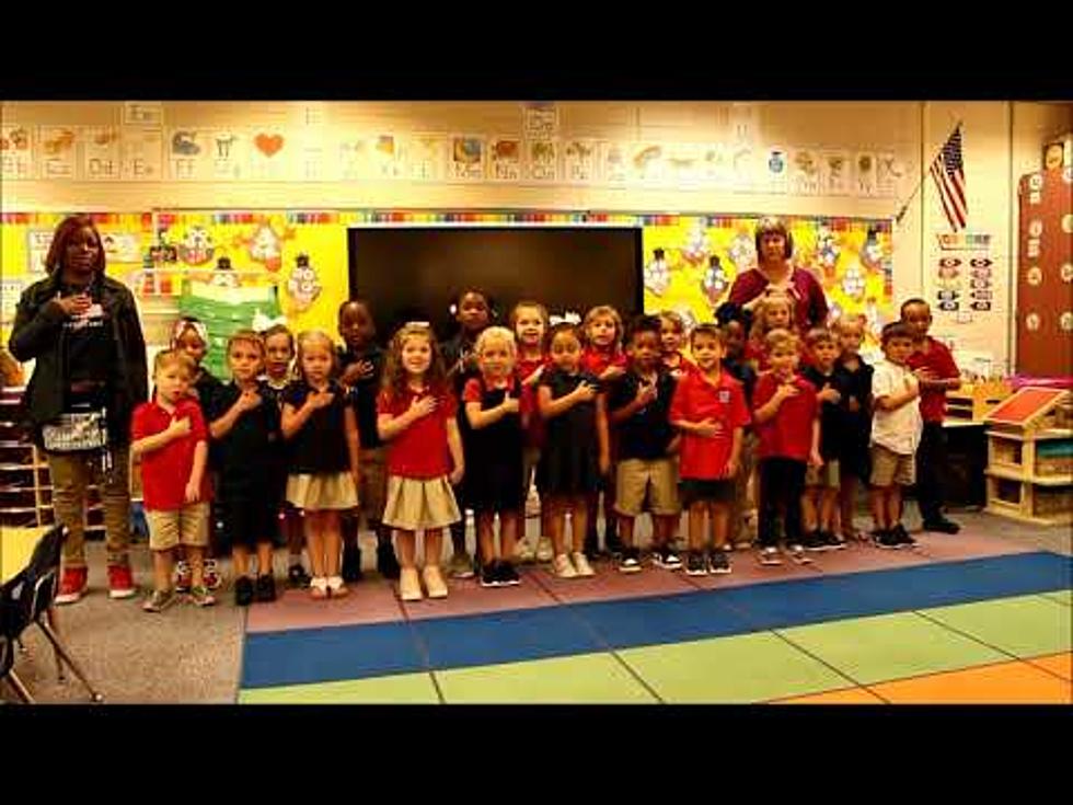 See Mrs. Turner’s Kindergarten at North Desoto Reciting Pledge