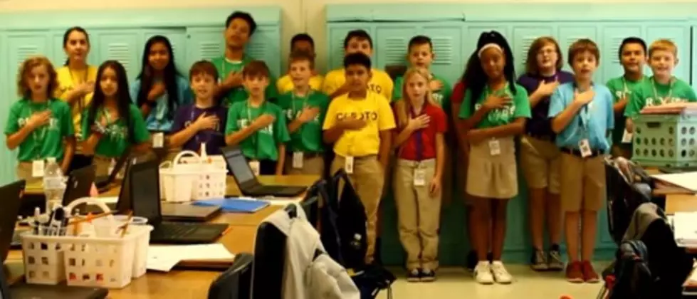 Watch Mrs. Hunter&#8217;s 5th Grade at Princeton Reciting Pledge