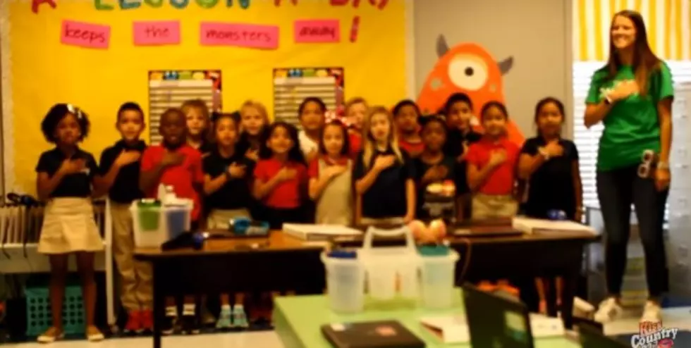 Video of Mrs. Moore&#8217;s 2nd Grade at Platt Leading us in Pledge