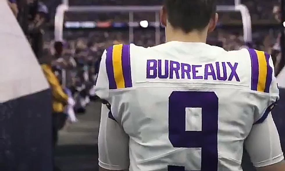 LSU Quarterback Joe Burrow Celebrates Louisiana With “Burreaux” Jersey