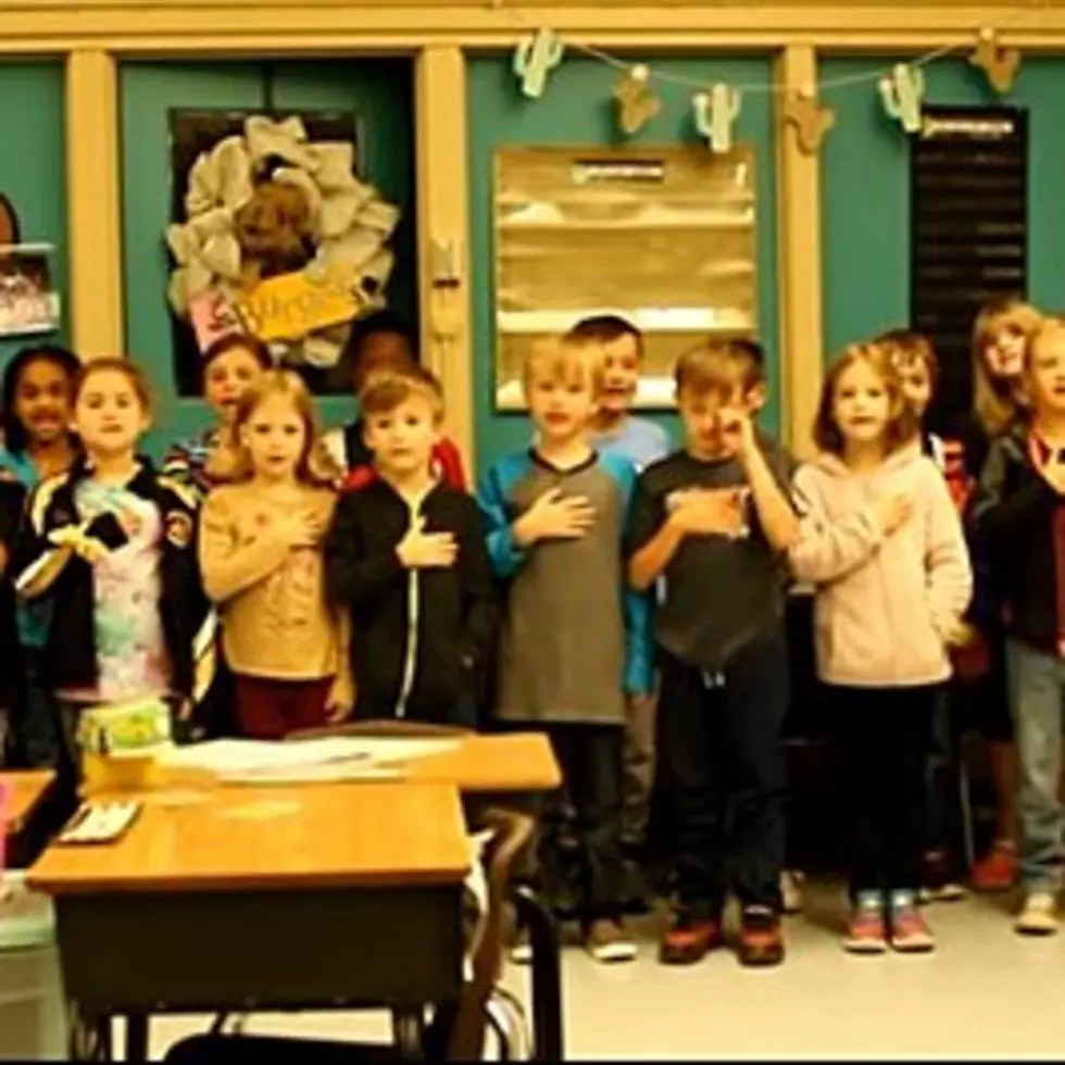 Mrs. Burgess’ 2nd Grade at Blanchard Recites Pledge [VIDEO]