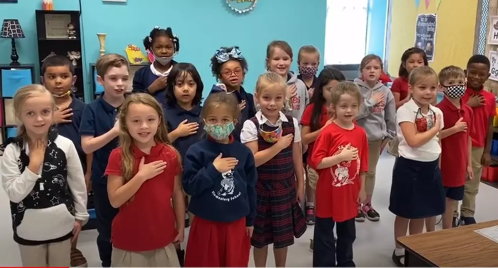 Watch Mrs. Marston&#8217;s 1st Grade at TL Rodes Lead us in Pledge