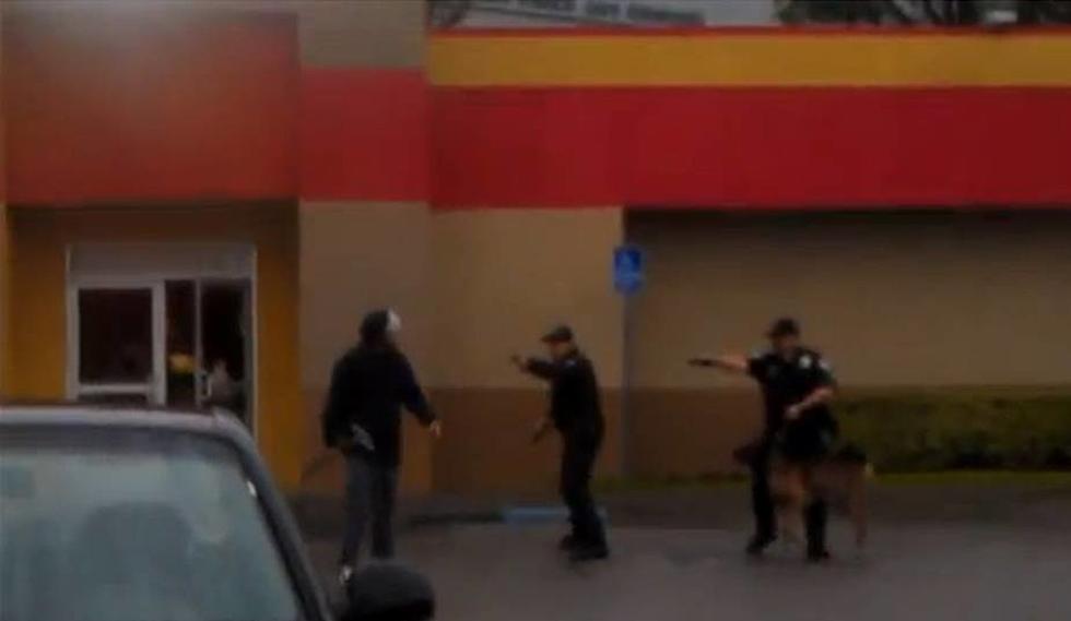 Suspect with Crowbar Shot Outside Carl’s Jr. [VIDEO]