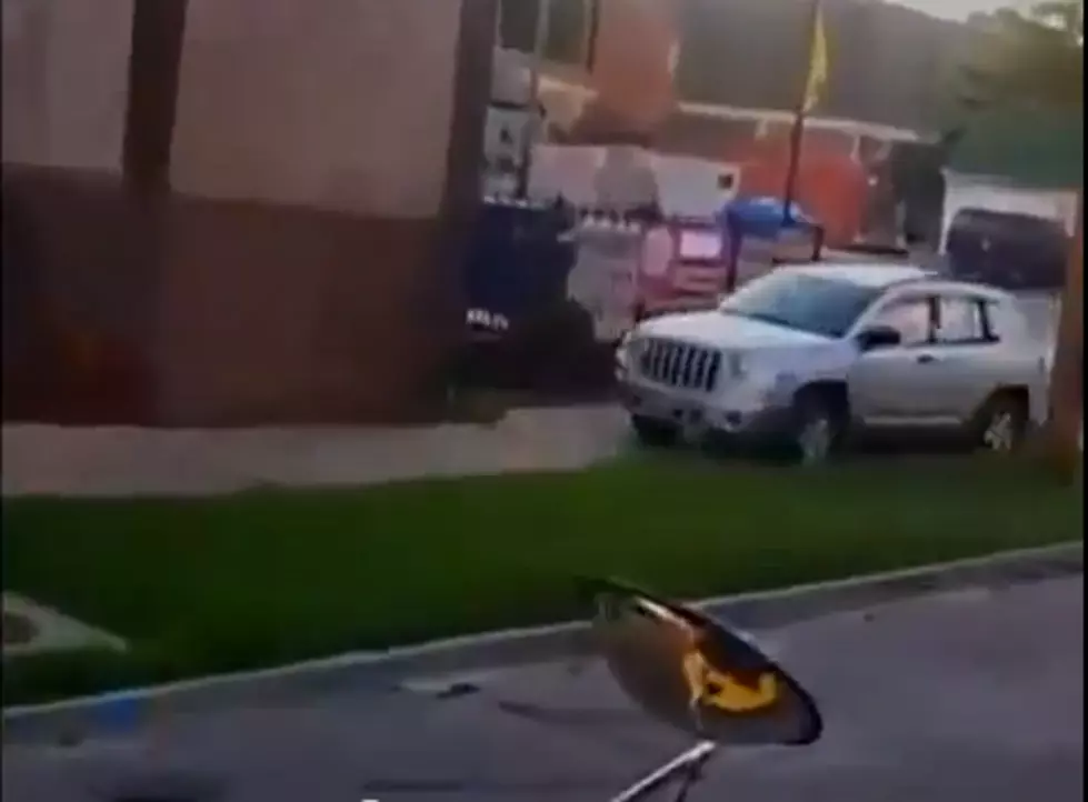 Woman Drives On Sidewalk To Avoid School Bus [VIDEO]