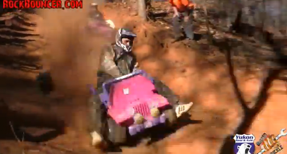 Thrill Seekers Love Barbie Jeep Racing! [VIDEO]