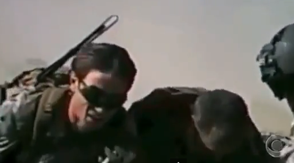 Soldier Shows His Sweet Side During Combat [VIDEO]
