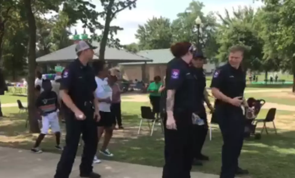 Gladewater Fire, Police Dance 'The Wobble' At Juneteenth Event
