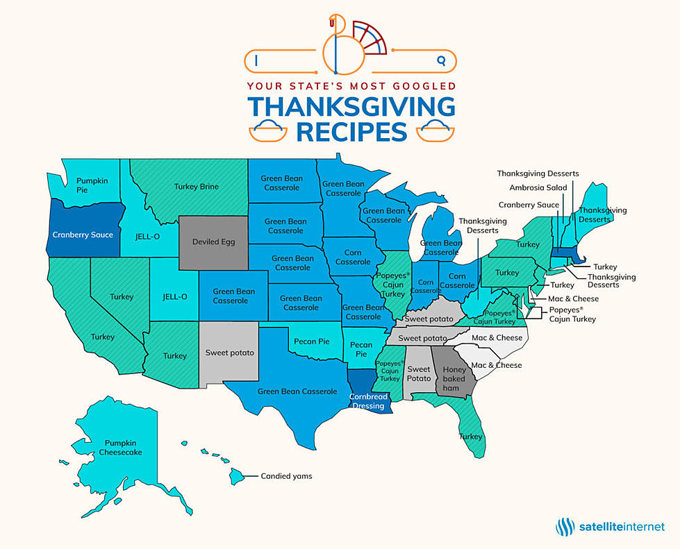 Most Searched Thanksgiving Recipes in Each State
