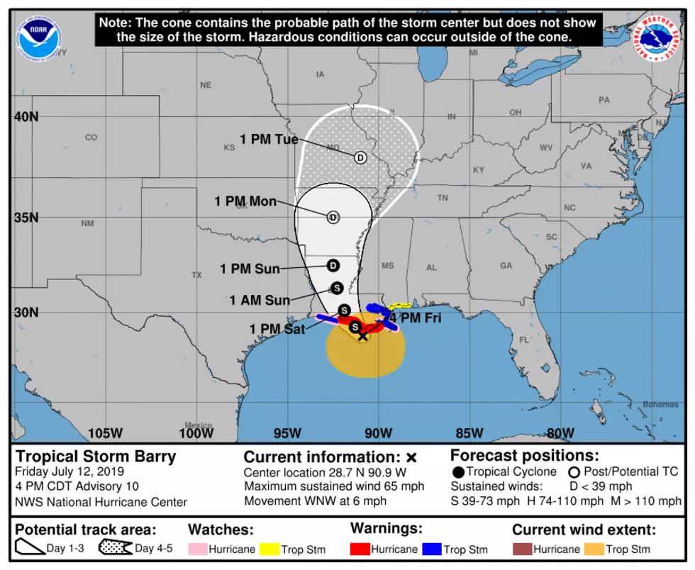 Barry Threatens Flooding to Some Gulf States