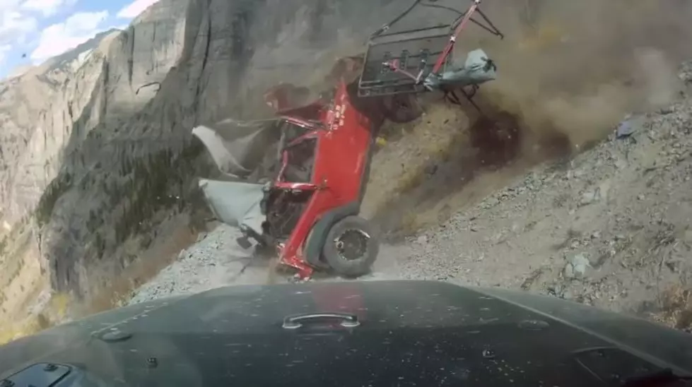 WATCH: Woman Nearly Escapes Death After Jeep Flips Off Mountainside