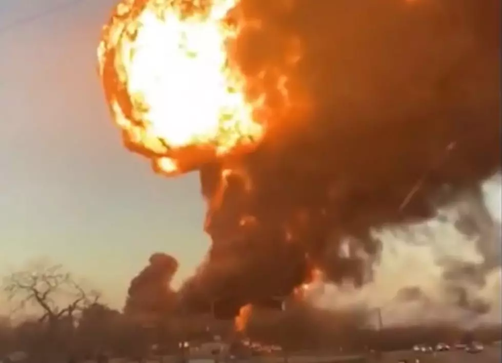 Train Crash, Explosion Sends Massive Fireball Into The Sky In Cameron, Texas