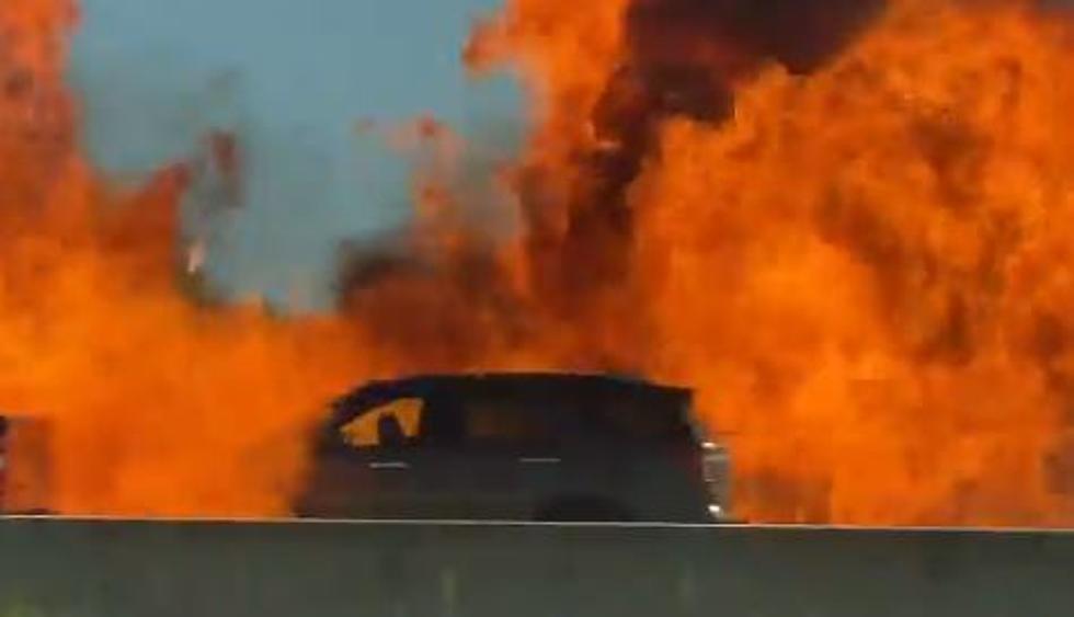 WATCH: Driver Miraculously Survives After Car Explodes On Texas Highway