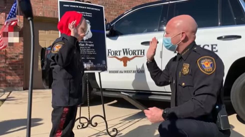 Amazing 6-Year-Old, Battling Brain Cancer, Sworn in as Honorary Police Officer