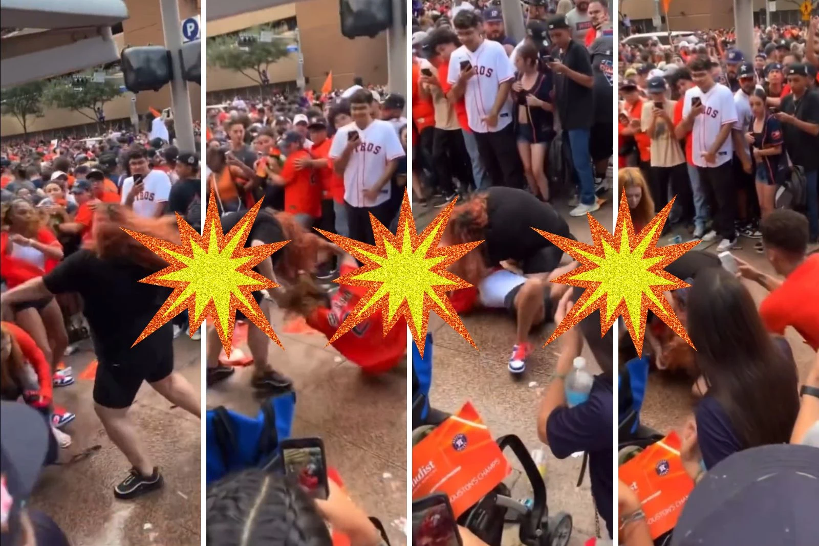 Celebratory Chick Fight Broke Out at the Astros Parade in Houston