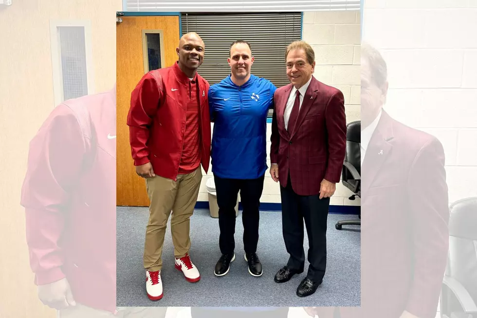 Alabama Coach Nick Saban Made a Recruiting Visit in Lindale, Texas On Tuesday