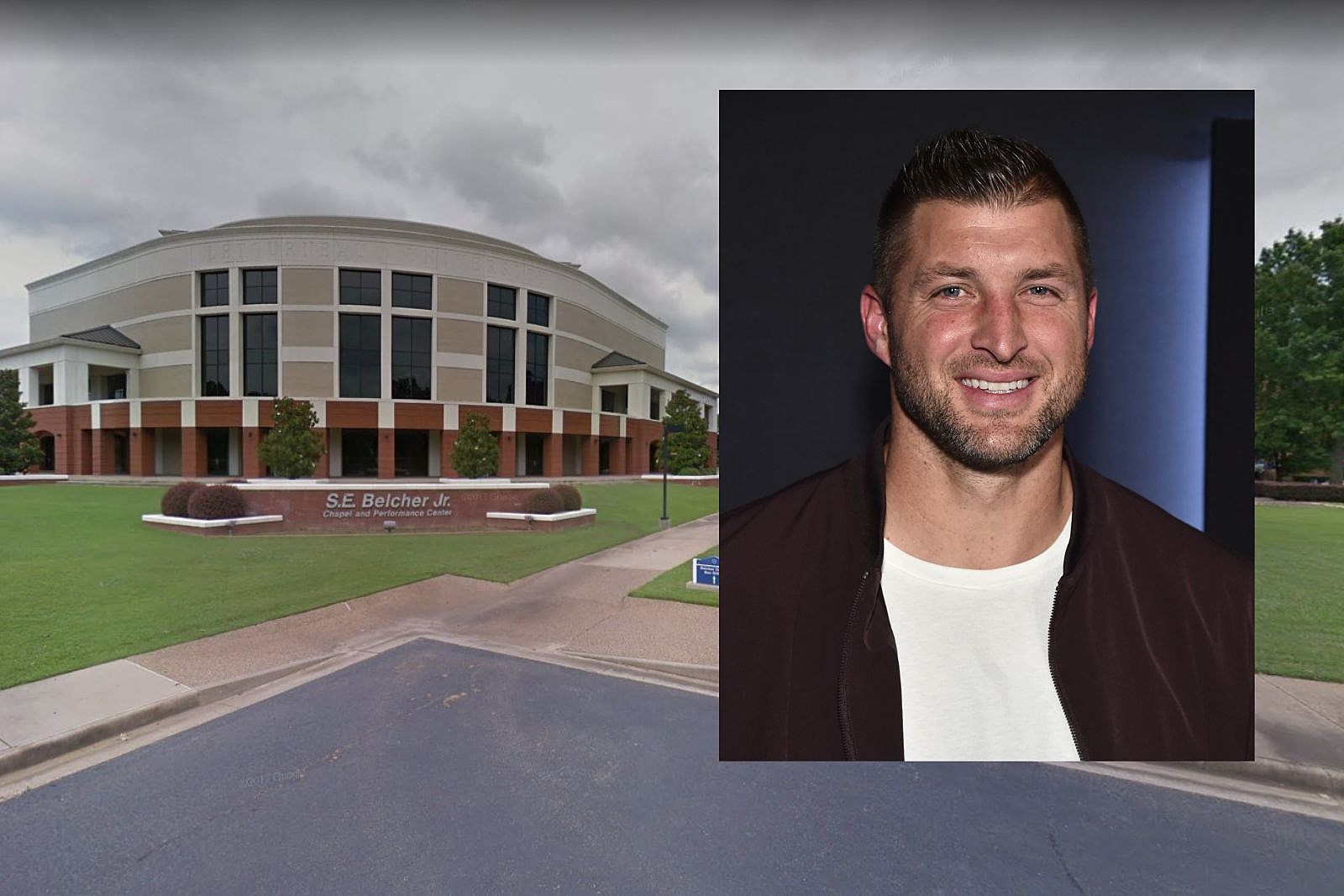 Here is a photo of Tim Tebow running directly into a wall in his