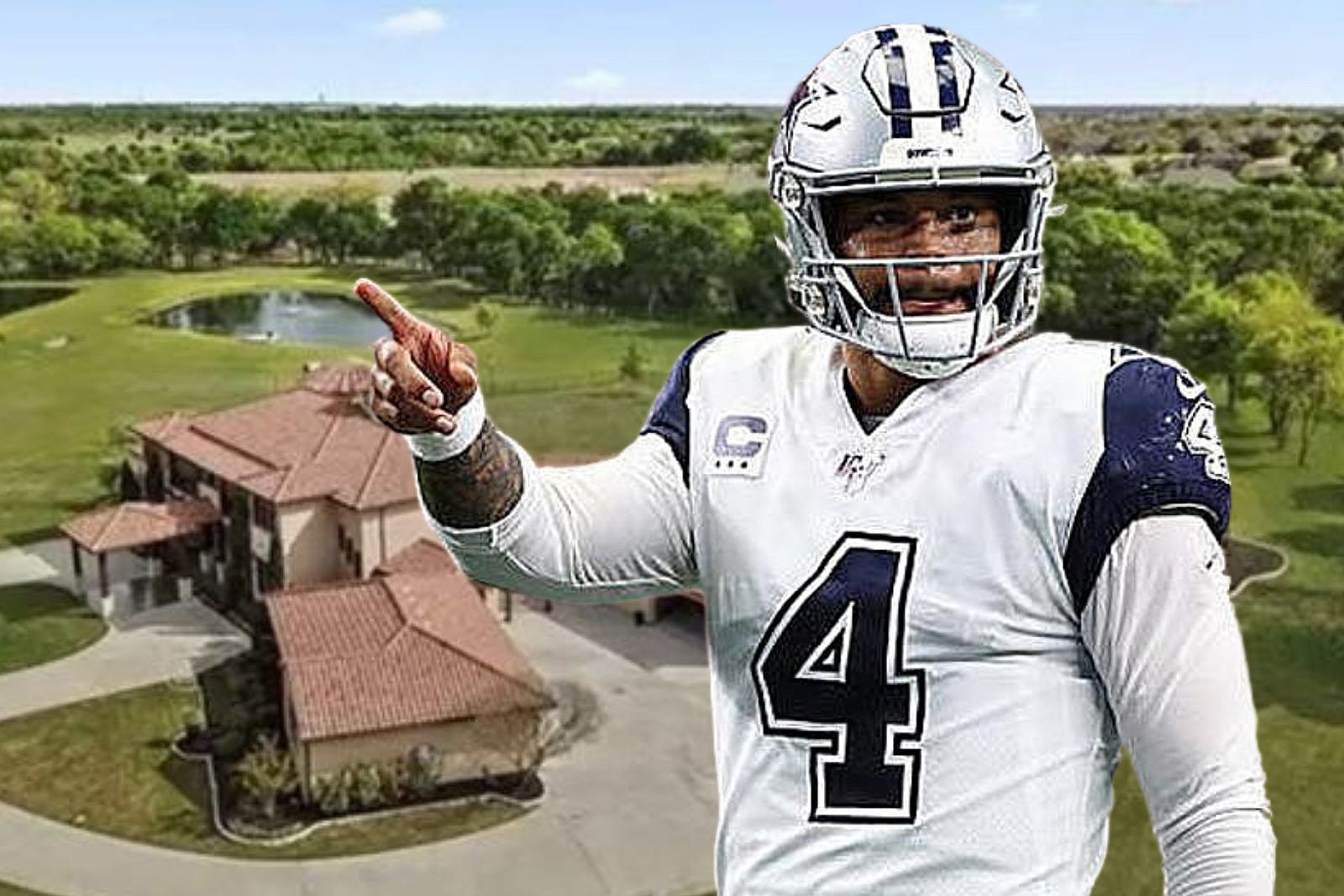 Dallas Cowboys Dak Prescott Black Golden No1 - Dallas Cowboys Home