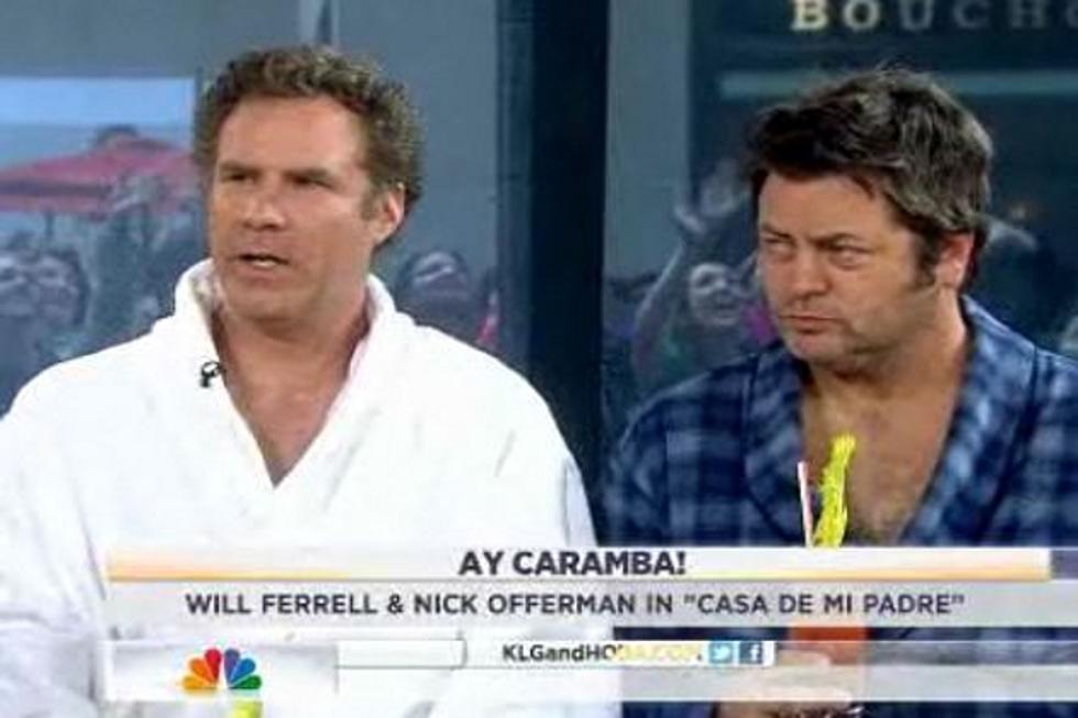 Will Ferrell and Nick Offerman Booze It Up In Bathrobes on ‘Today’