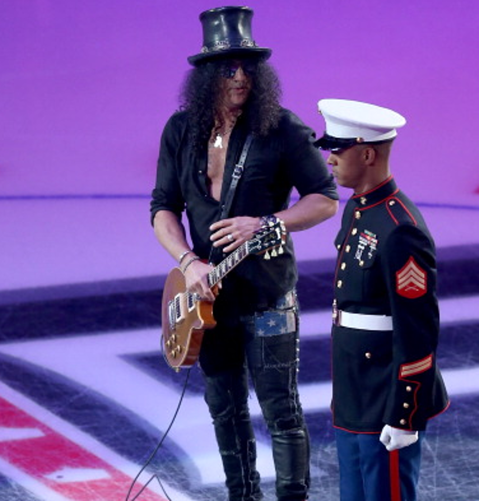 Slash Performs National Anthem Prior To NHL Playoff Game