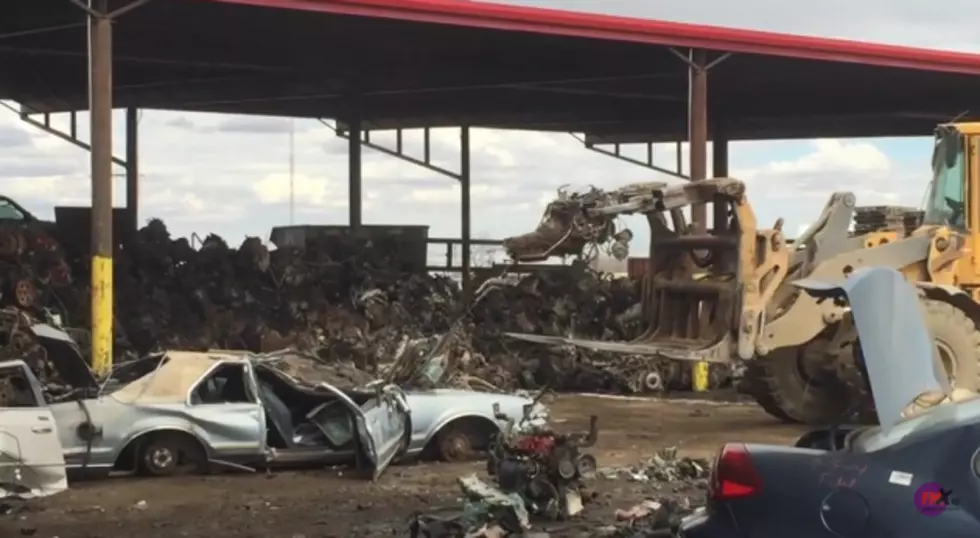 Watch A Junk Car Get Demolished In Lubbock [VIDEO]