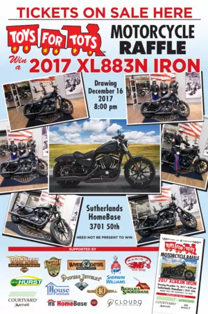 2017 Toys For Tots Motorcycle Raffle Has Your Shot At The H-D Iron Motorcycle