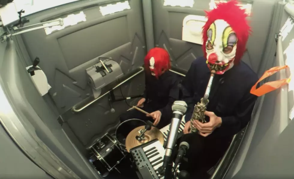 2 Clowns Playing Jazz-Metal In A Porty  Potty Is What You Need In Your Life Right Now [VIDEO]