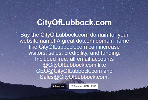 You Could Own The City Of Lubbock Website