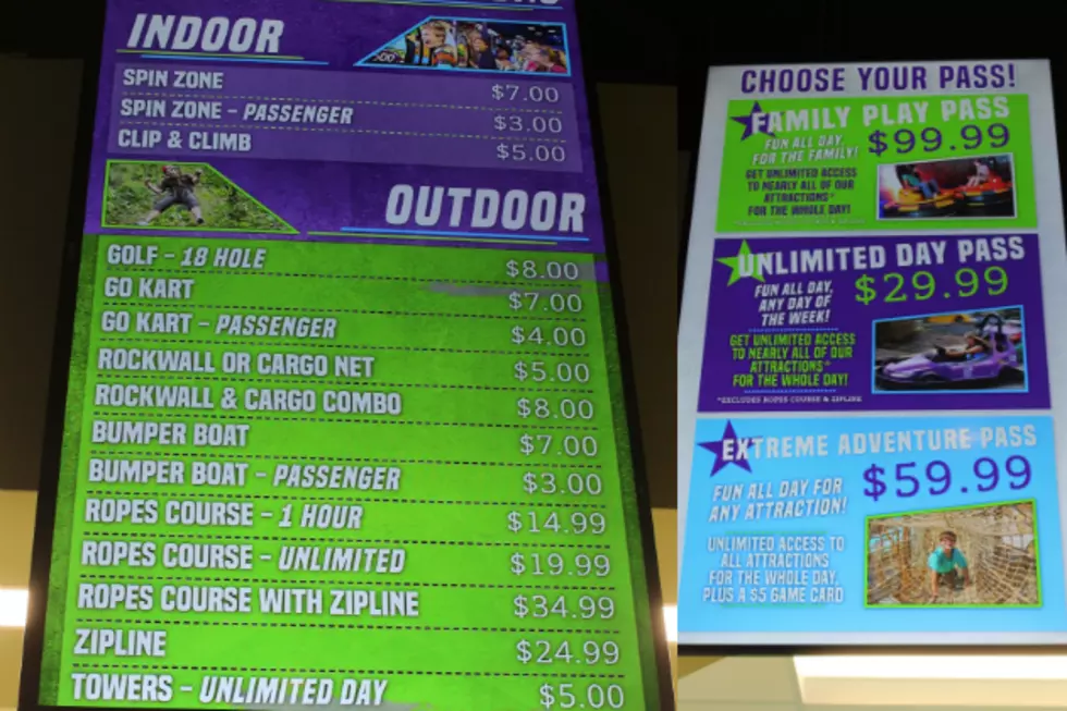 Here&#8217;s a Rundown of the Prices at Adventure Park in Lubbock