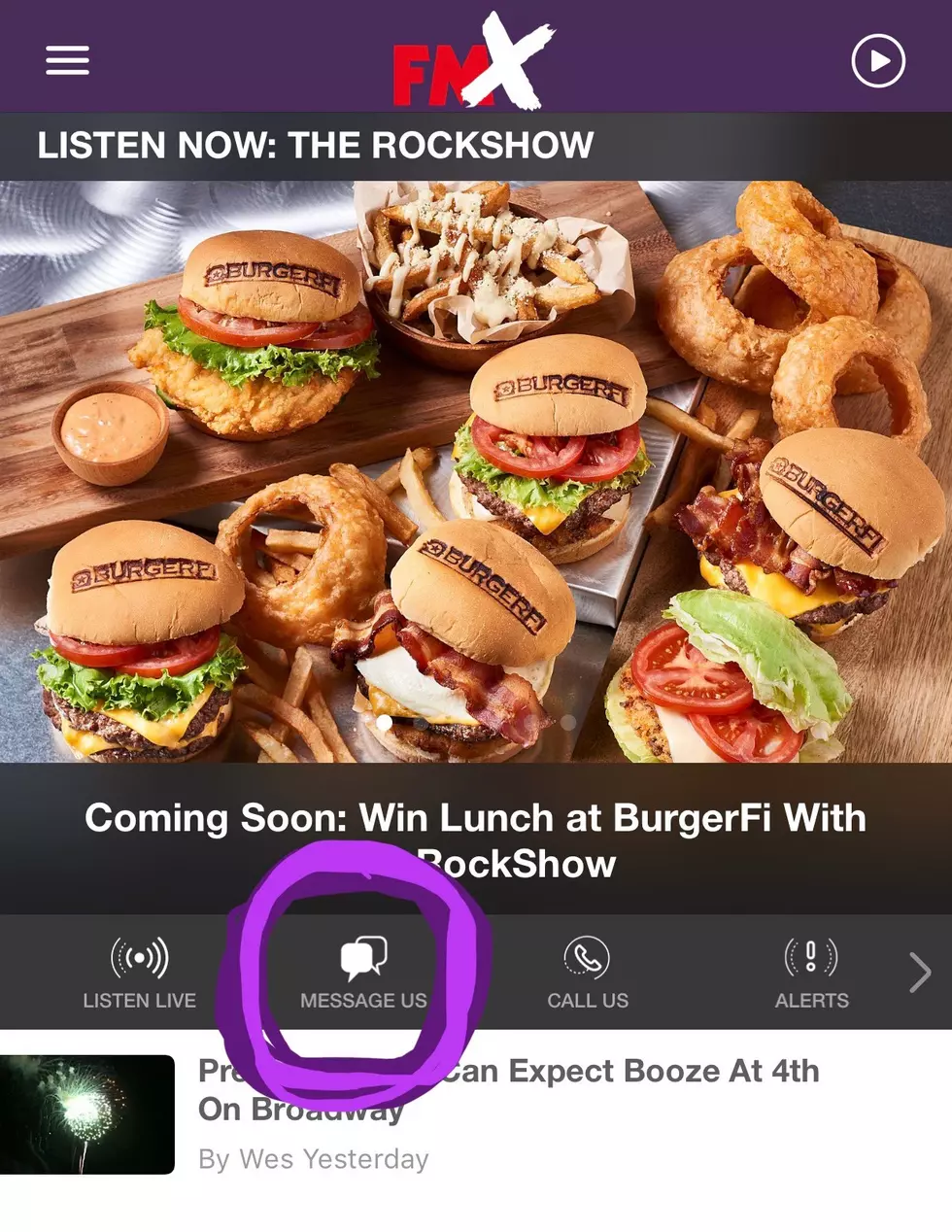 A New Way to Reach Out and Touch The RockShow: Message Us on the FMX App