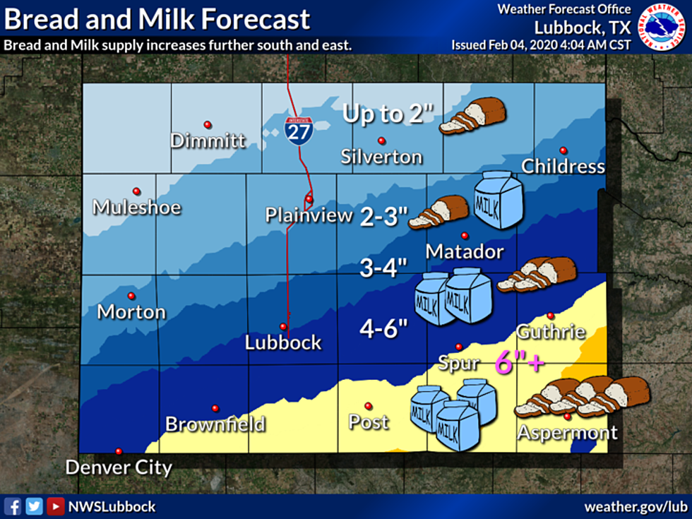 National Weather Service Winter Storm Bread and Milk Forecast