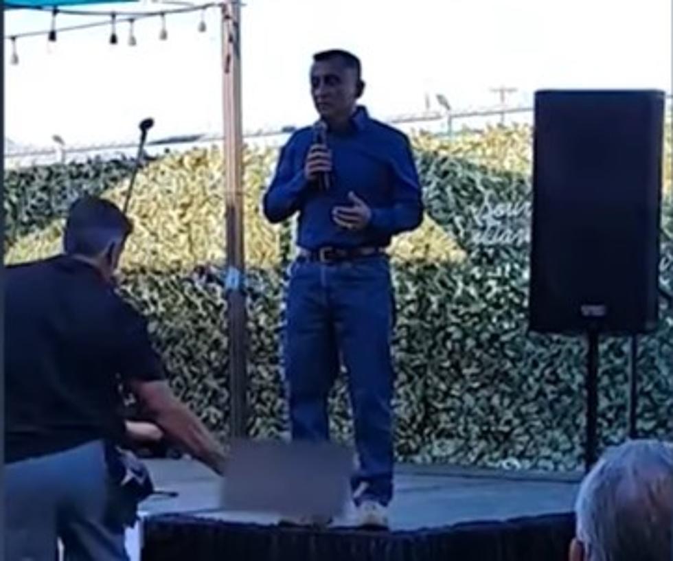 Albuquerque Mayoral Candidate Gets Taunted by Flying Dildo During Speech