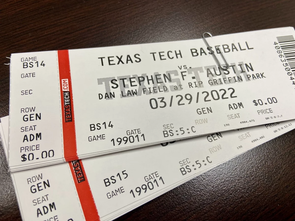 Win a 4Pack to Texas Tech Baseball vs. Stephen F. Austin Series