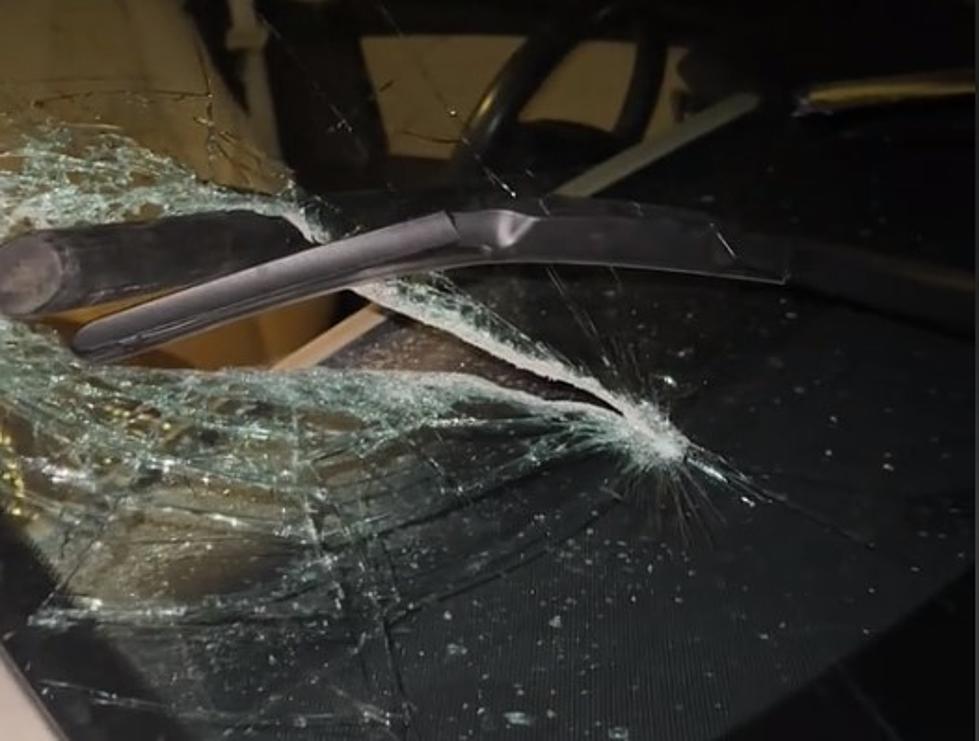 [WATCH] Woman’s Windshield Smashed By Random Spear In San Antonio