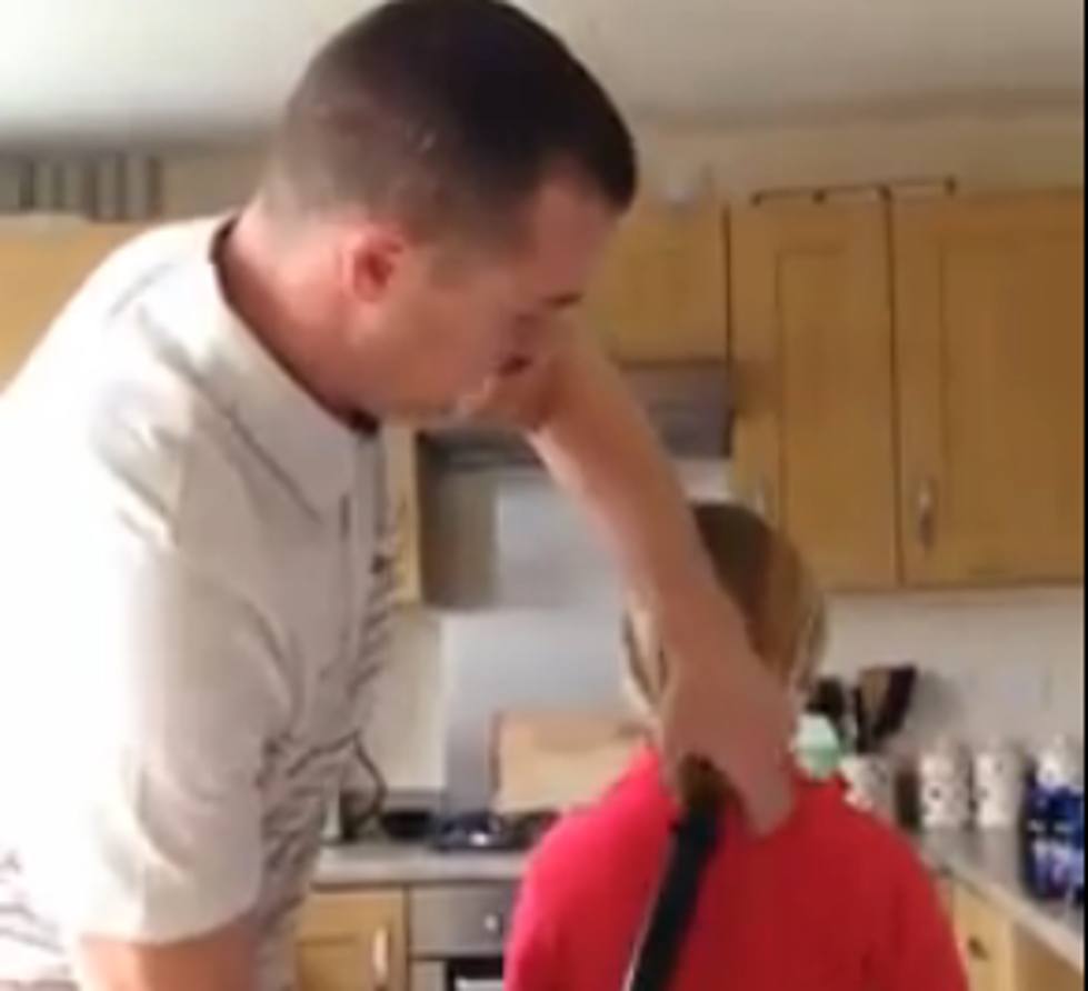 The Dad Approach to Creating a Ponytail- A Vacuum Cleaner [VIDEO]