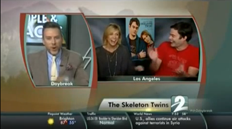 Denver Reporter Is Unprepared for his Interview with Kristen Wiig and Bill Hader