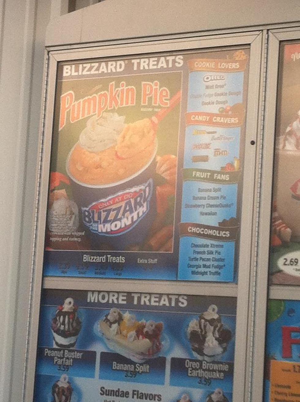 Amarillo Brace Yourself! The Pumpkin Pie Blizzard is Back Soon!