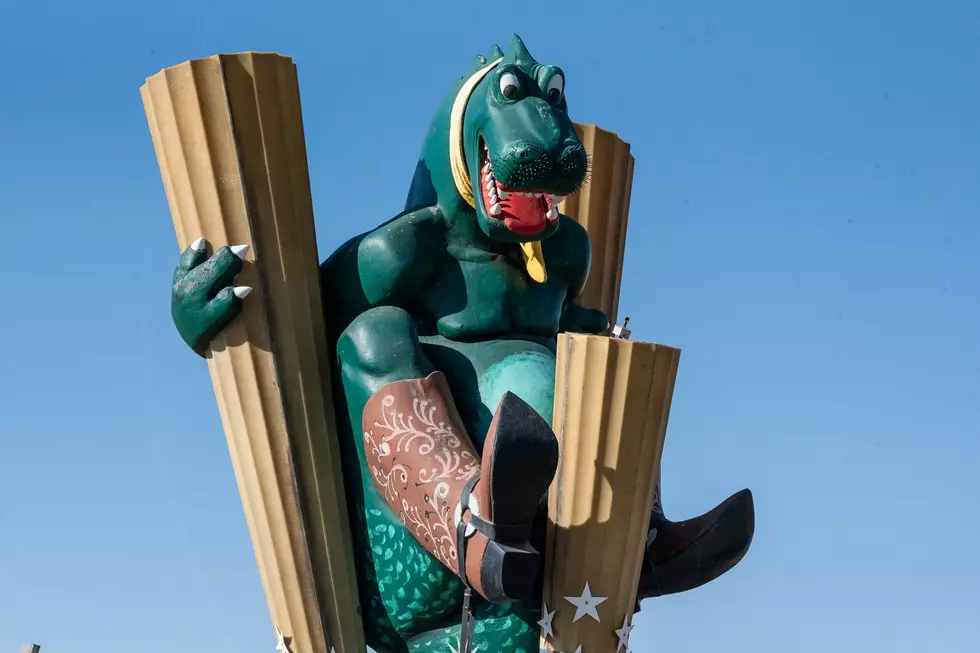 One of the outdoor statues at the Big Texan Steak Ranch in Amarillo, Texas
