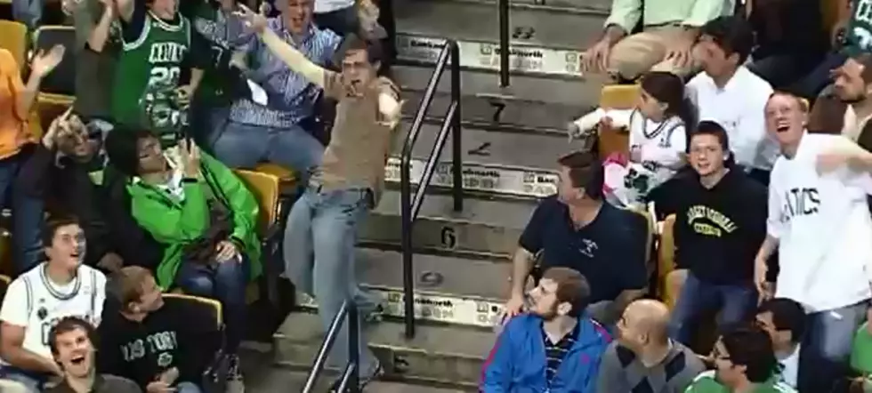 Dude Goes Nuts Dancing And Lip Syncing At Basketball Game [VIDEO]