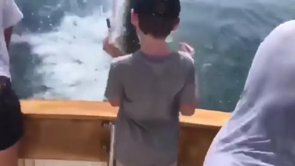 A Great White Shark Steals A Kid&#8217;s Catch Off His Hook