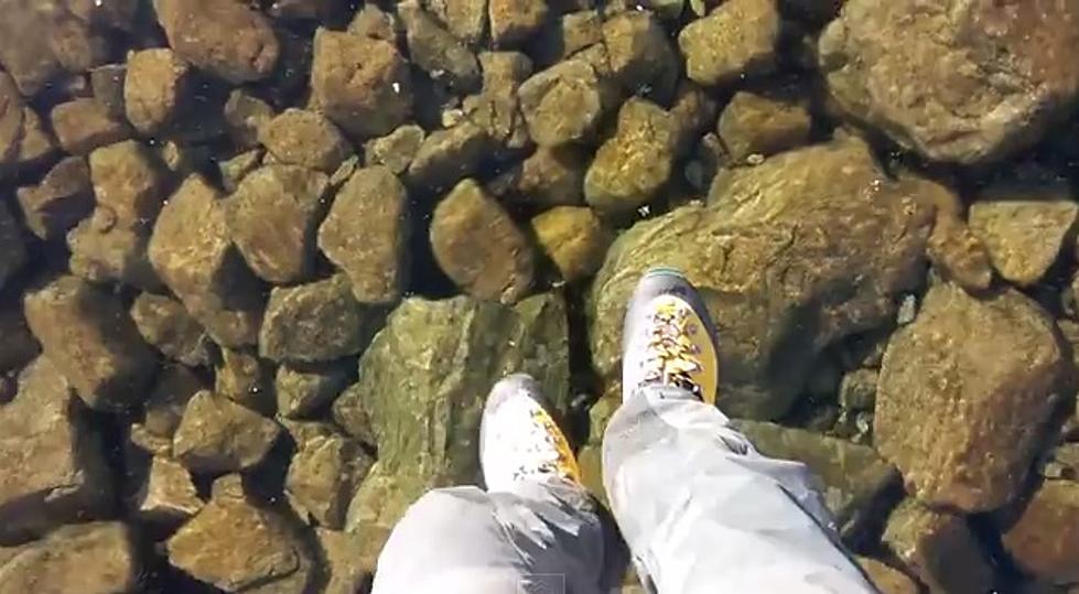 Frozen Lake So Clear You Can See The Bottom! [VIDEO]