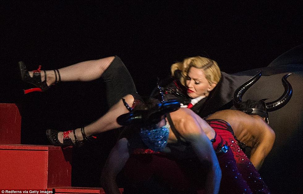Madonna Falls Down Stairs During Performance At Brit Awards &#8212; She Did Not Die [VIDEO]