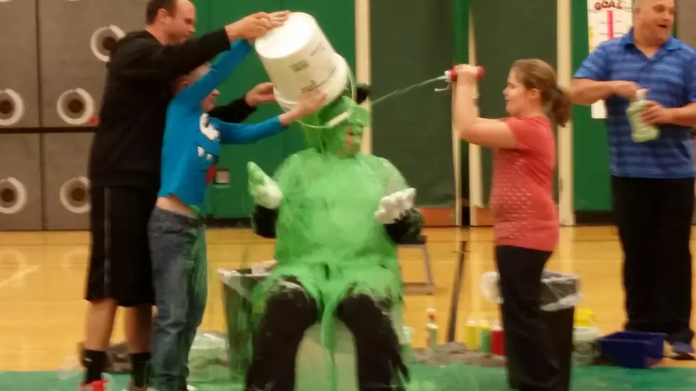 Buffalo Area School Principal Gets Slimed After Challenging Students! [VIDEO]