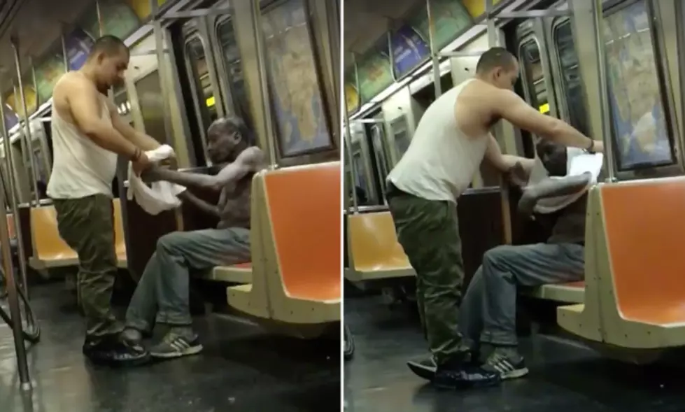 Kind Man Gives The Shirt of His Back to a Total Stranger on NYC Subway [VIDEO]